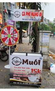 quầy cà phê gấp gọn