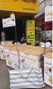 Booth sampling gấp gọn